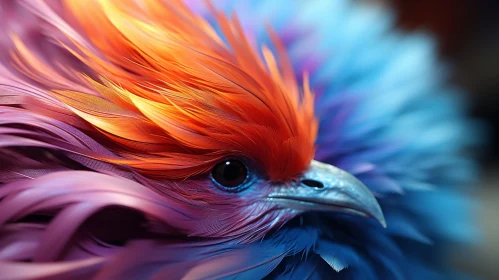 Imaginary Bird in Luminous Colors: A Hyper-realistic Illustration