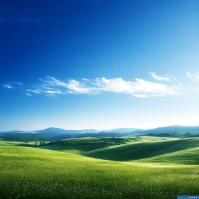 Rolling Hills Under a Bright Sky