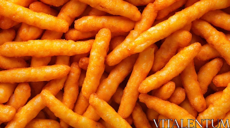 Crispy Golden Cheese Sticks Close-Up AI Image