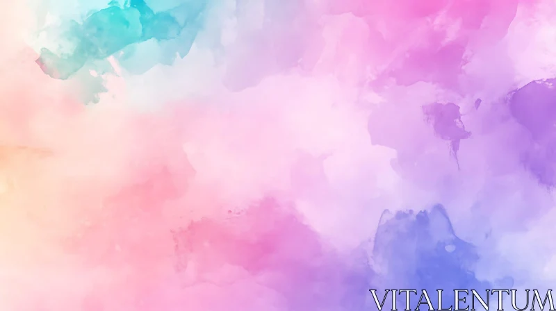 Ethereal Pastel Hues Watercolor Texture AI Image