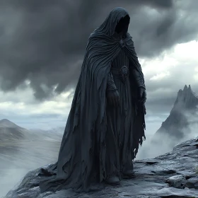 Mysterious Wraith on Rocky Peak