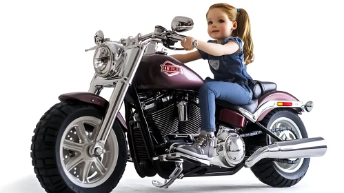 Child on Motorcycle: A Whimsical Journey