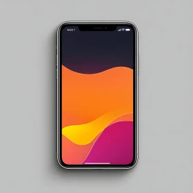 Modern Phone with Abstract Screen