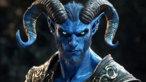 Blue Demon with Horns