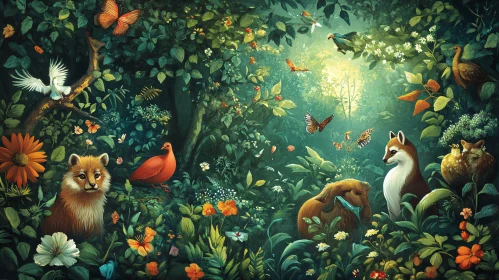 Forest Animals and Flora