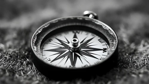 Black and White Compass