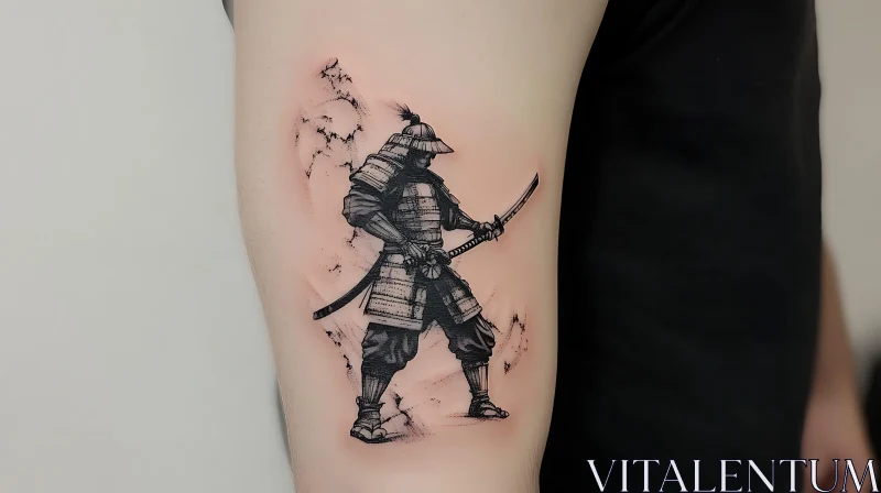 Intricate Samurai Tattoo Design AI Image