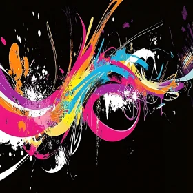 Energetic Abstract Design with Bold Colors