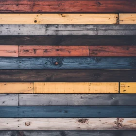 Colorful Wooden Planks Abstract Pattern