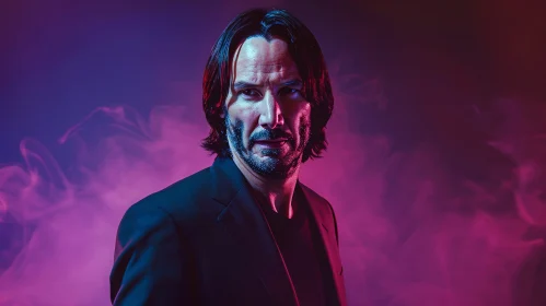 Intense Keanu Reeves Portrait