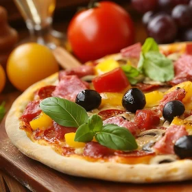 Gourmet Pizza with Fresh Toppings