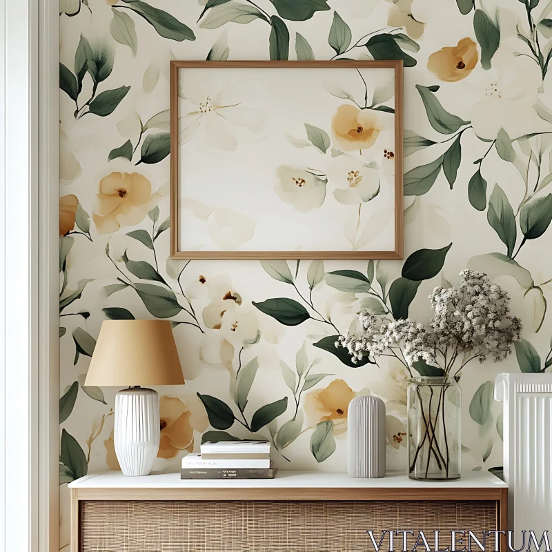 AI ART Floral Wallpaper and Still Life Composition