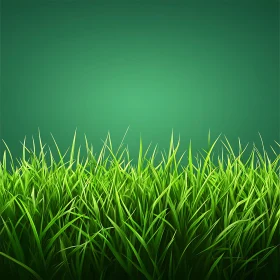 Verdant Grass Blades on Green