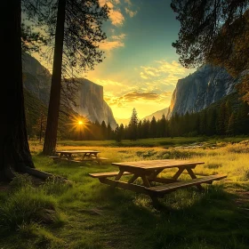 Golden Valley Picnic at Sunset