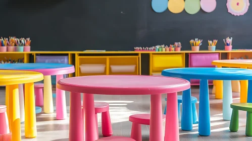 Bright and Cheerful Classroom Setting