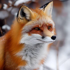 Winter Fox Close-Up