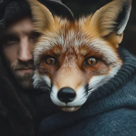 Fox and Human Portrait
