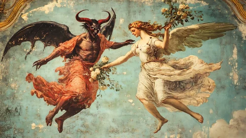 Classical Allegory of Good and Evil