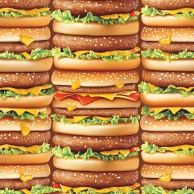 Burgers Seamless Pattern