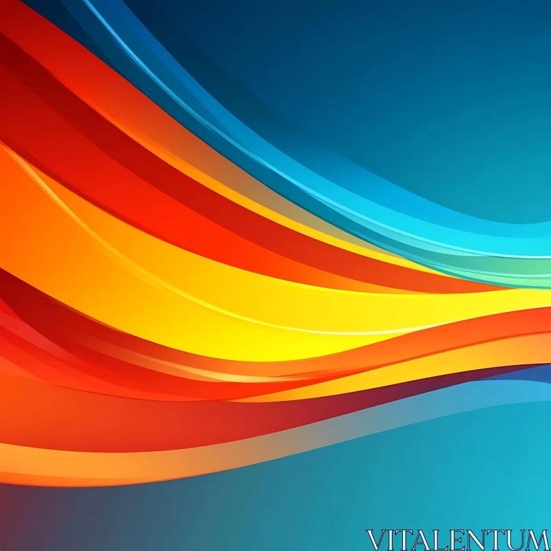 Abstract Gradient Curves AI Image