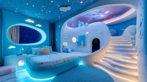 Celestial Blue Kids Room Design