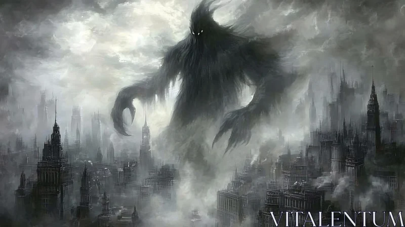 AI ART Eerie Monster in the Mist