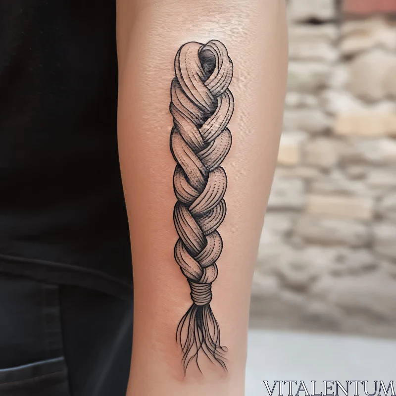 Braided Rope Tattoo Design AI Image