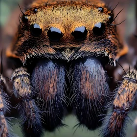 Close-Up Portrait of a Spider