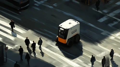 Self-Driving Car in Cityscape