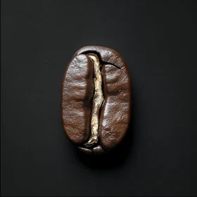 Gold-Infused Coffee Bean Close-Up