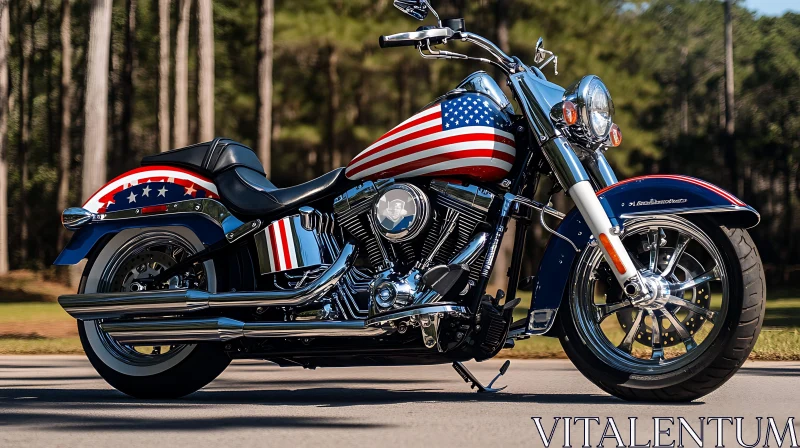 AI ART Stars and Stripes on Two Wheels