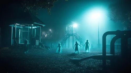 Night time playground ghosts