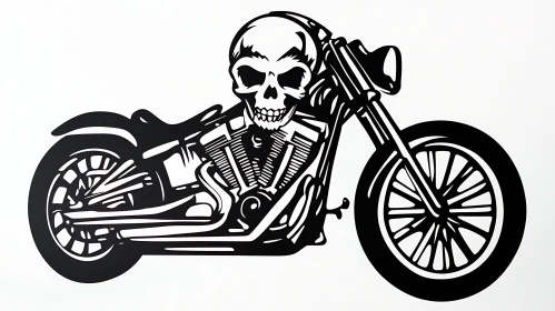 Grim Rider: Skull Adorned Motorcycle Art