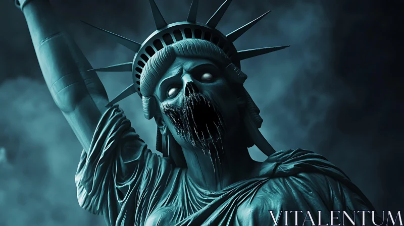 Undead Liberty: A Dark Reimagining AI Image