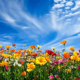 Blossoming Wildflowers Field