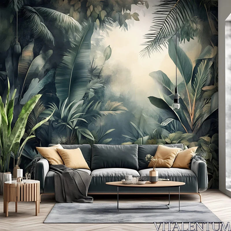 Tropical Oasis Interior Design AI Image