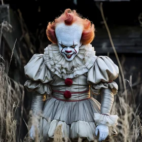 Sinister Clown in Field of Reeds