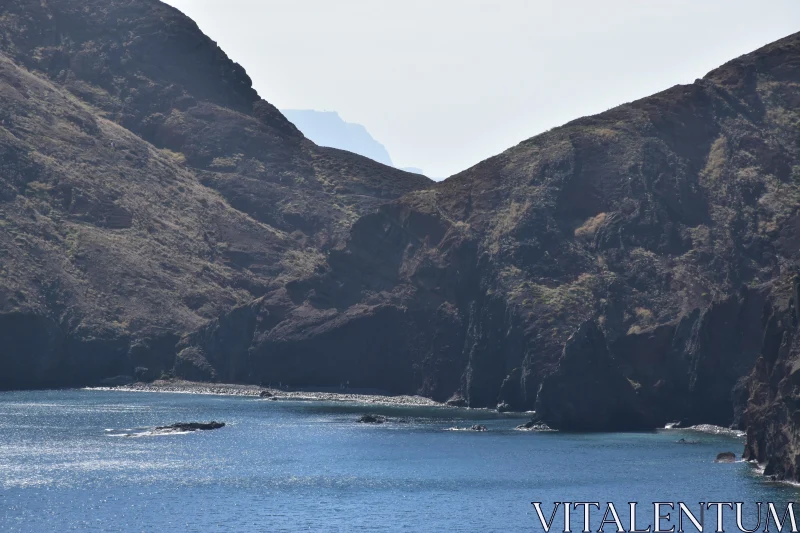 Majestic Cliffs at Madeira Free Stock Photo