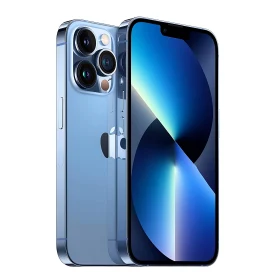 Blue Smartphone on White Background
