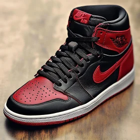 Classic Red and Black Sneaker Design