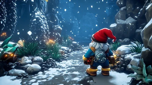 Gnome in Winter Wonderland