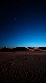 Moon Rising over Sahara Desert: Serene and Exotic Landscape