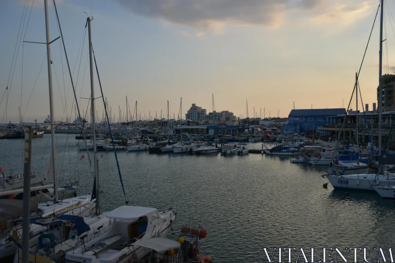 Limassol's Serene Harbor View Free Stock Photo