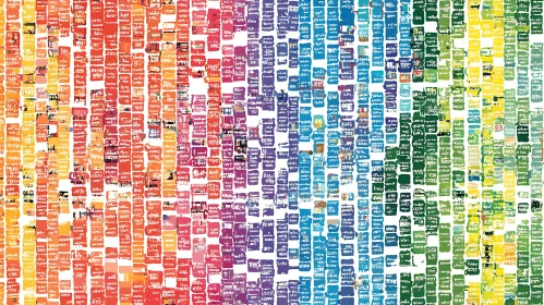 Abstract Color Blocks Composition