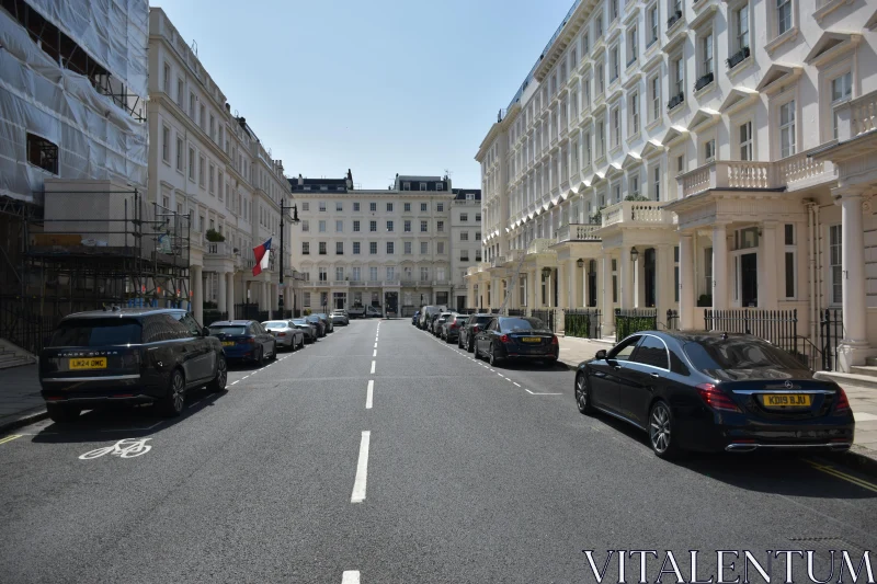 Elegant City Street View Free Stock Photo