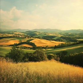 Golden Fields and Green Hills