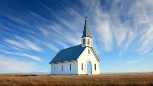 White Church with Spire