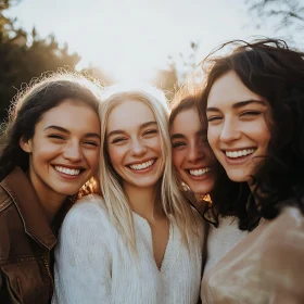 Portrait of Smiling Young Women