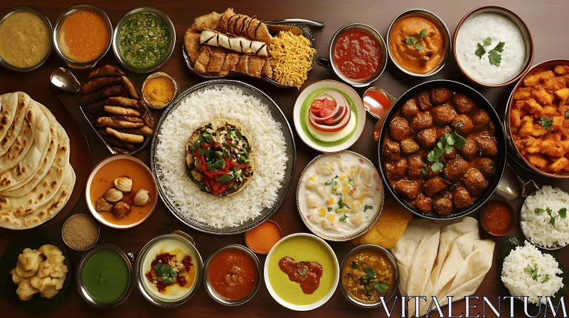 Indian Culinary Delight | Diverse Dishes and Flavors AI Image