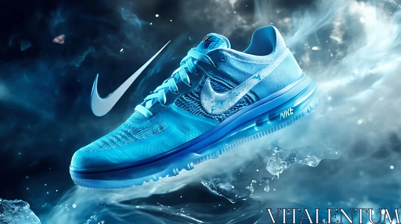 AI ART Blue Sneakers in Ice